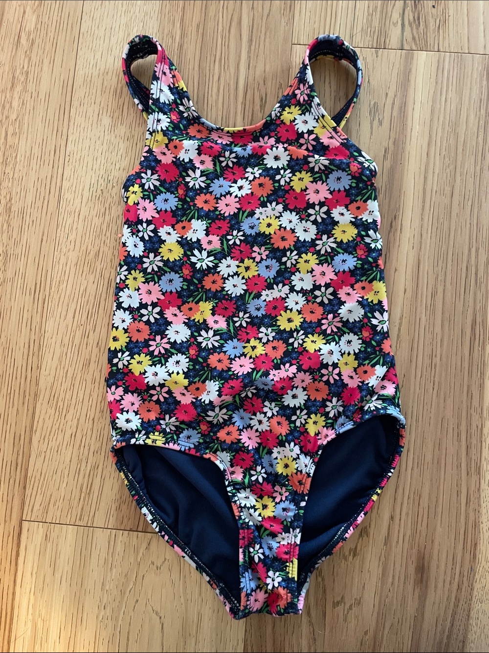 GAP floral and navy swimsuit - size XS (5T)